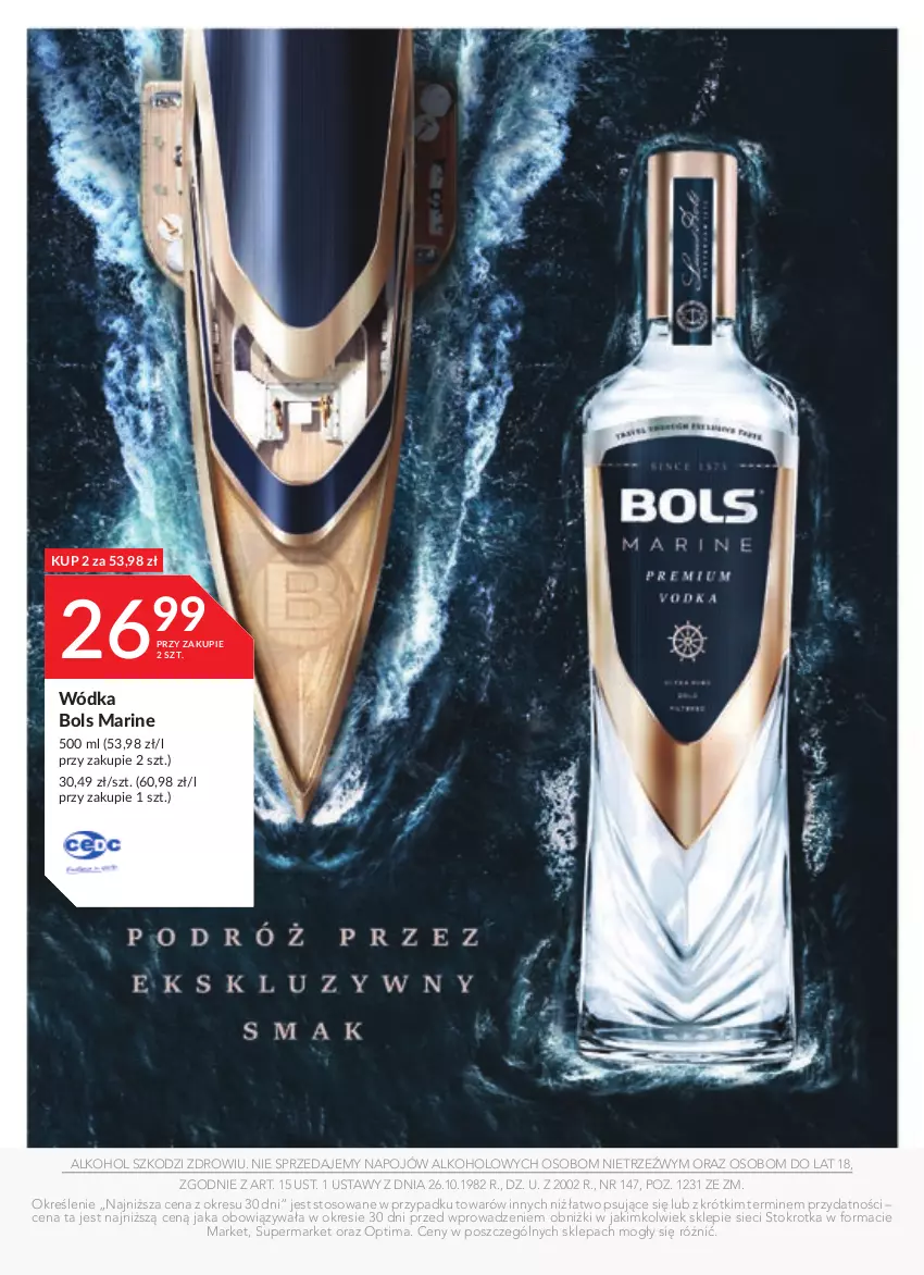 Gazetka promocyjna Stokrotka - Oferta alkoholowa - ważna 14.09 do 11.10.2023 - strona 2 - produkty: Bols, Optima, Wódka