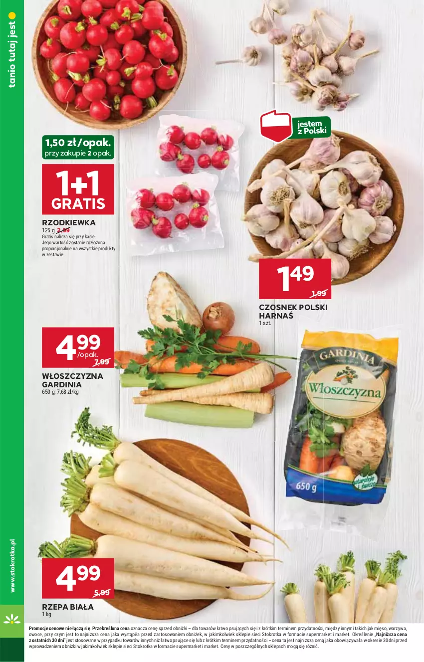 Gazetka promocyjna Stokrotka - Supermarket - ważna 06.02 do 12.02.2025 - strona 10 - produkty: Czosnek, Gra, Harnaś, HP, Rzodkiewka