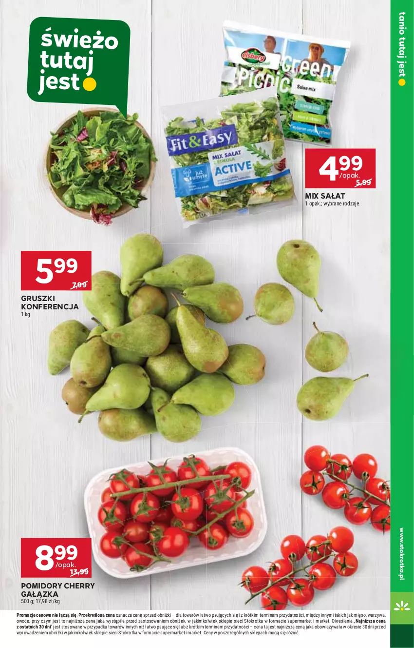 Gazetka promocyjna Stokrotka - Supermarket - ważna 06.02 do 12.02.2025 - strona 11 - produkty: Gruszki, HP, Pomidory, Sałat