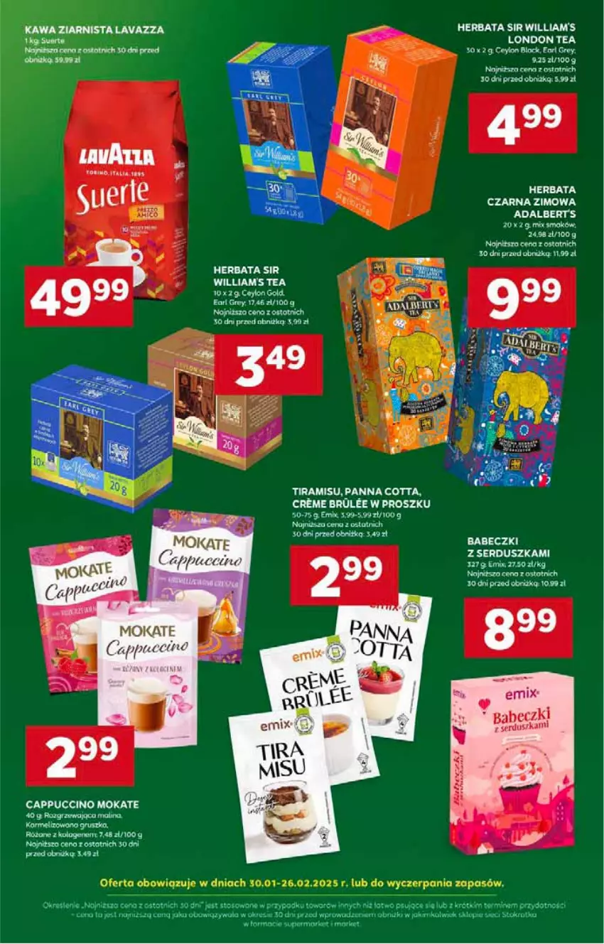 Gazetka promocyjna Stokrotka - Supermarket - ważna 06.02 do 12.02.2025 - strona 35 - produkty: Babeczki, Herbata, Iams, Panna cotta, Róża, Ser