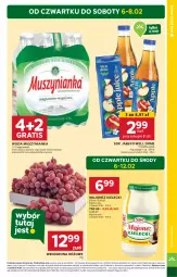Gazetka promocyjna Stokrotka - Supermarket - Gazetka - ważna od 12.02 do 12.02.2025 - strona 3 - produkty: Majonez, Sok, Mus, Gra, Winogrona, Muszynianka, Woda, Wino, HP