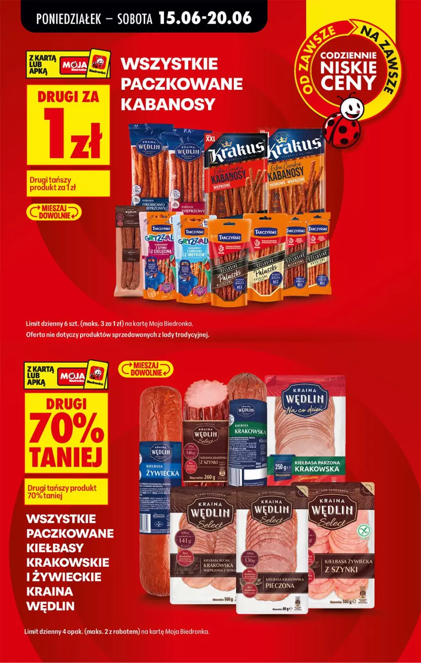 Gazetka promocyjna Biedronka - Od Poniedziałku - ważna 15.06 do 20.06.2026 - strona 11 - produkty: Kabanos