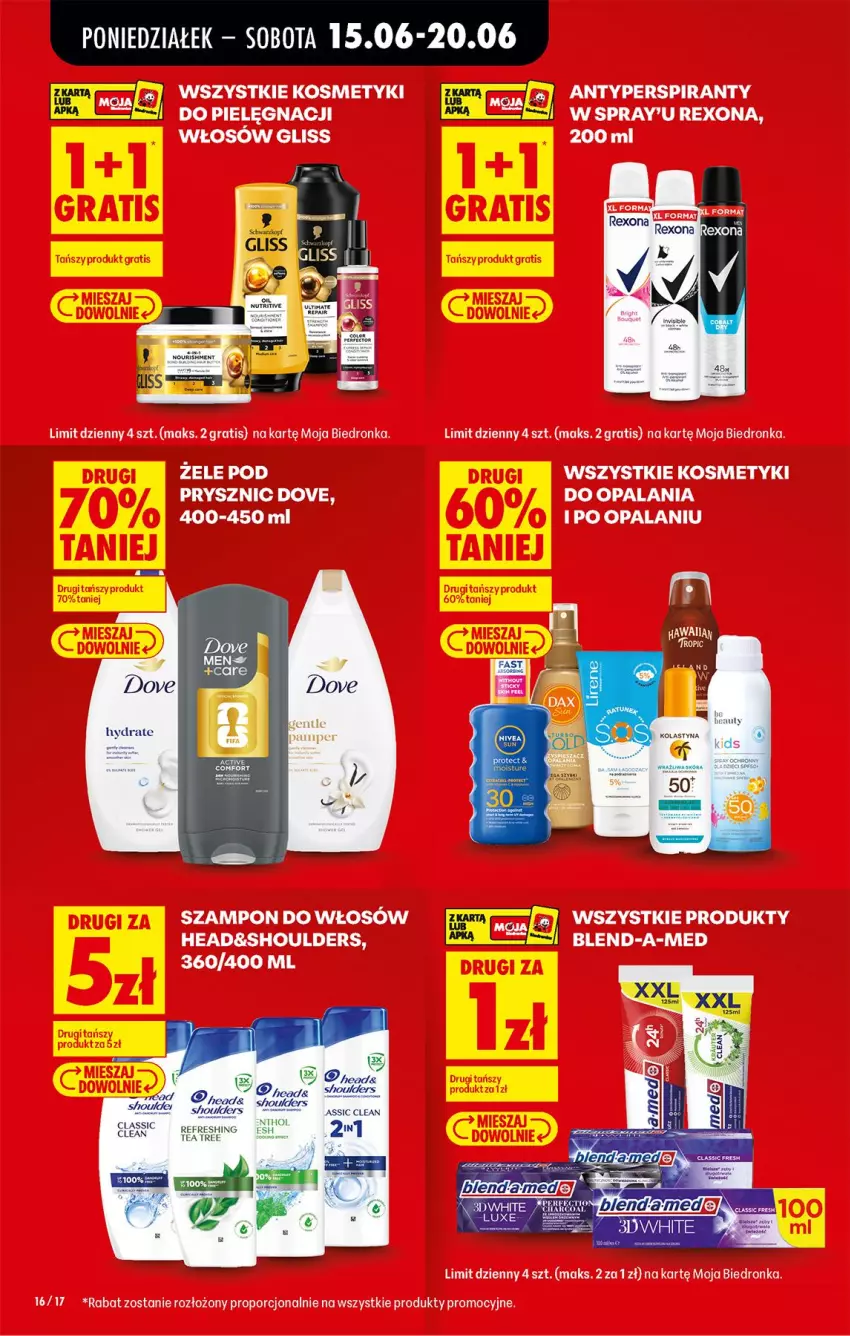 Gazetka promocyjna Biedronka - Od Poniedziałku - ważna 15.06 do 20.06.2026 - strona 20 - produkty: Antyperspirant, Gra, Por, Rexona, Szampon