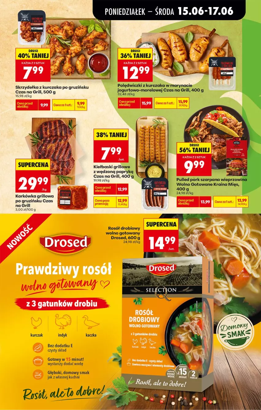 Gazetka promocyjna Biedronka - Od Poniedziałku - ważna 15.06 do 20.06.2026 - strona 37 - produkty: Grill, Kaczka, Kurczak, Por, Skrzydełka z kurczaka, Warzywa