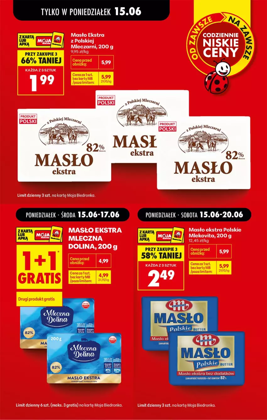 Gazetka promocyjna Biedronka - Od Poniedziałku - ważna 15.06 do 20.06.2026 - strona 5 - produkty: Masło