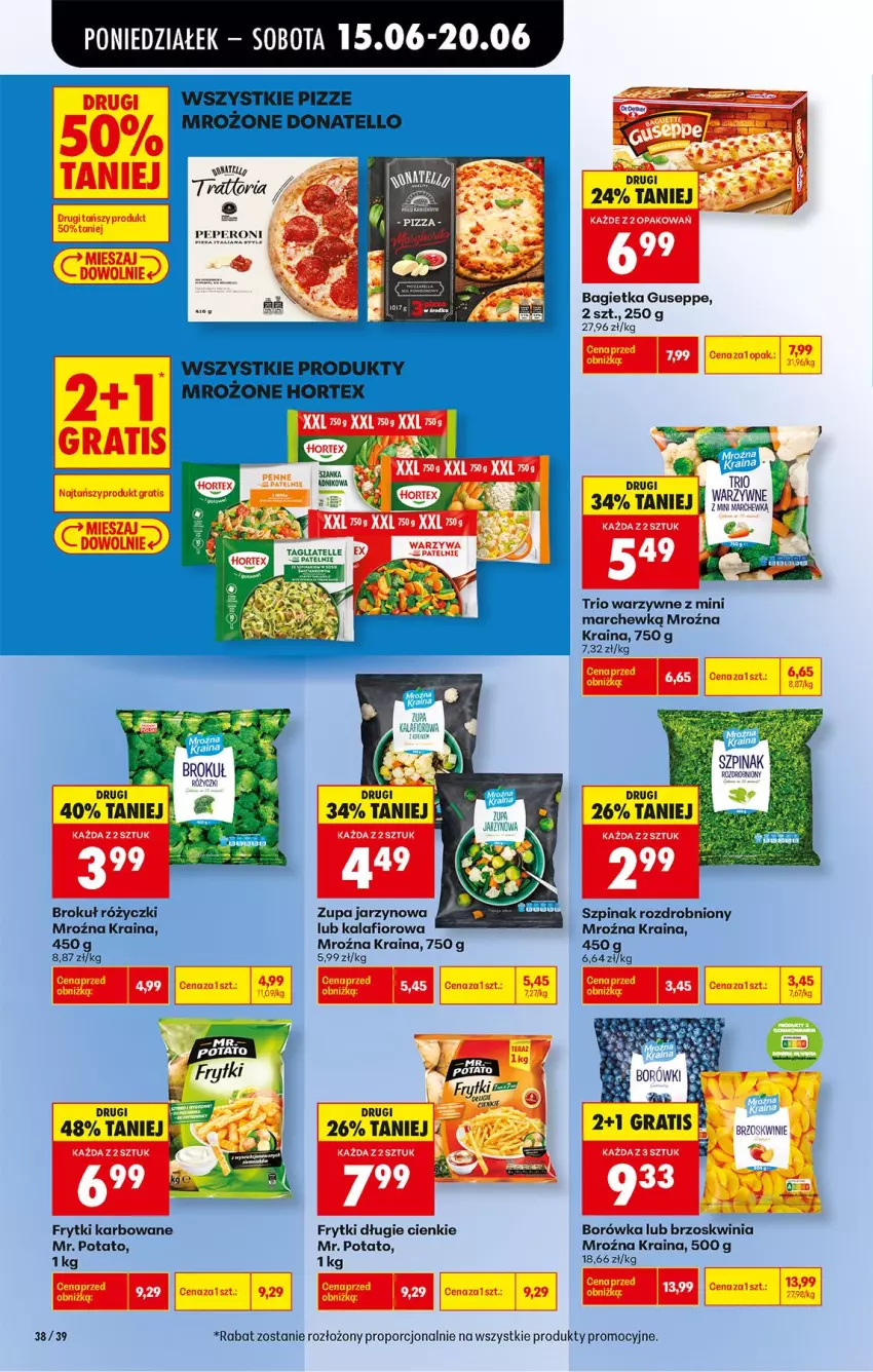 Gazetka promocyjna Biedronka - Od Poniedziałku - ważna 15.06 do 20.06.2026 - strona 50 - produkty: Bagietka, Borówka, Frytki, Gra, Hortex, Kalafior, Marchewka, Por, Szpinak, Tagliatelle, Warzywa, Zupa