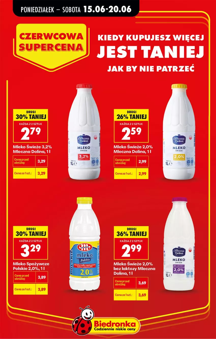 Gazetka promocyjna Biedronka - Od Poniedziałku - ważna 15.06 do 20.06.2026 - strona 8 - produkty: Miecz, Mleko
