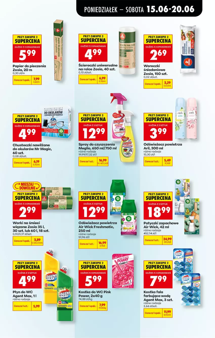 Gazetka promocyjna Biedronka - Od Poniedziałku - ważna 15.06 do 20.06.2026 - strona 81 - produkty: Air Wick, Chusteczki, Danio, Fa, Kostka do wc, Odświeżacz powietrza, Papier, Papier do pieczenia, Piec, Spray do czyszczenia