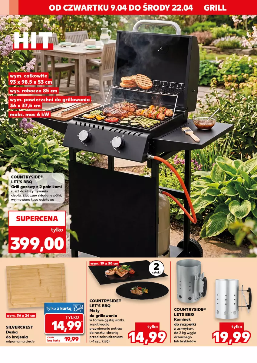 Gazetka promocyjna Kaufland - Kaufland - ważna 09.04 do 22.04.2026 - strona 10 - produkty: Grill, Grill gazowy, Kominek, Por, Silvercrest