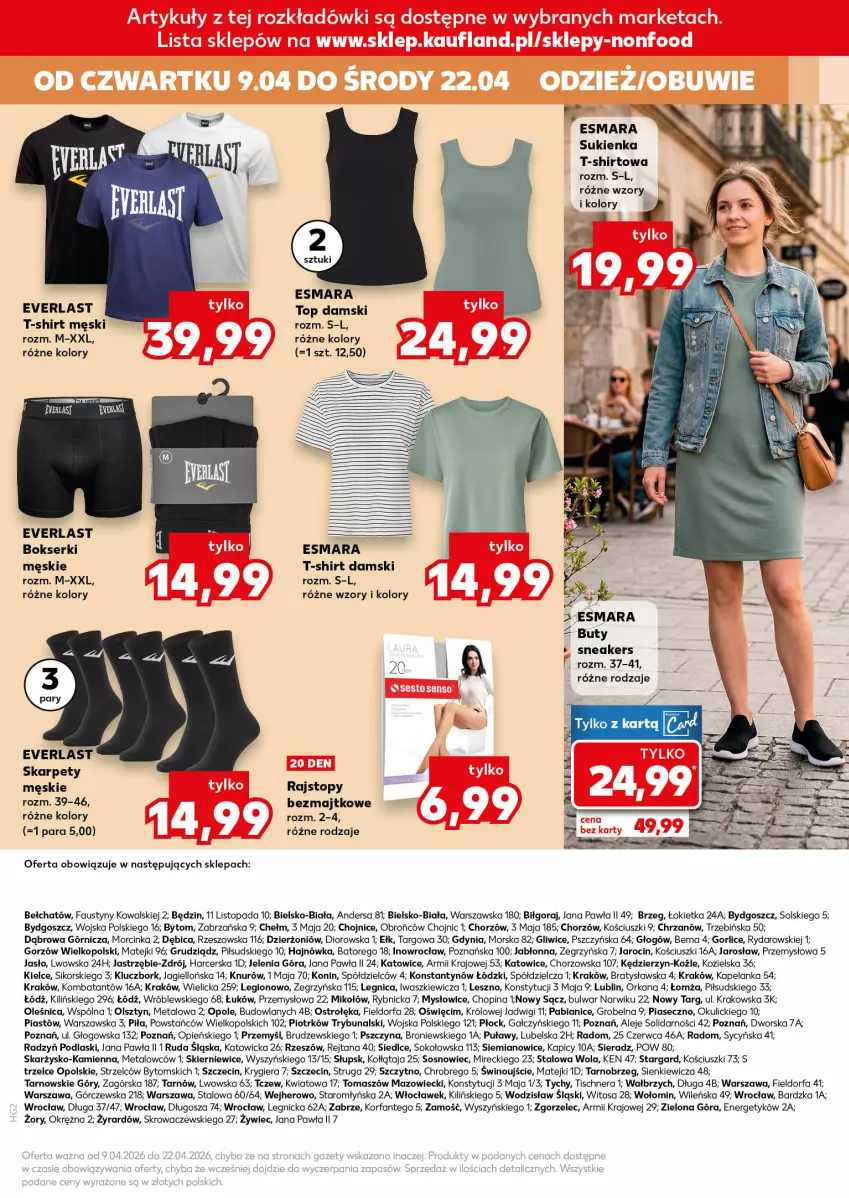 Gazetka promocyjna Kaufland - Kaufland - ważna 09.04 do 22.04.2026 - strona 17 - produkty: BIC, Bokserki, Buty, Chrzan, Dior, Fa, Inka, Karp, Orka, Piast, Podlaski, Rajstopy, Ser, Sok, Sos, Sukienka, T-shirt, Top, Wino
