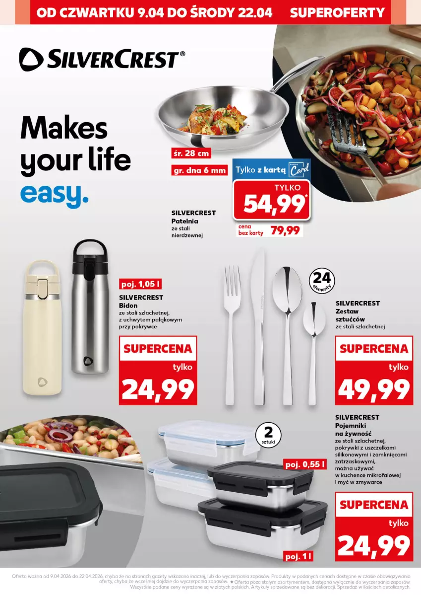 Gazetka promocyjna Kaufland - Kaufland - ważna 09.04 do 22.04.2026 - strona 18 - produkty: Fa, Patelnia, Pojemnik, Silvercrest, Zestaw sztućców