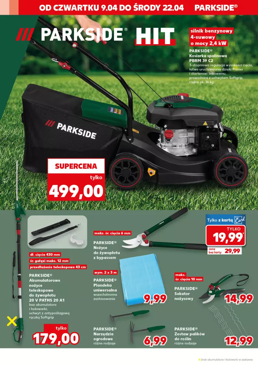 Gazetka promocyjna Kaufland - Kaufland - ważna 09.04 do 22.04.2026 - strona 6 - produkty: Akumulator, Kosiarka, Noż, Nożyce, Parkside, Sekator, Teleskop