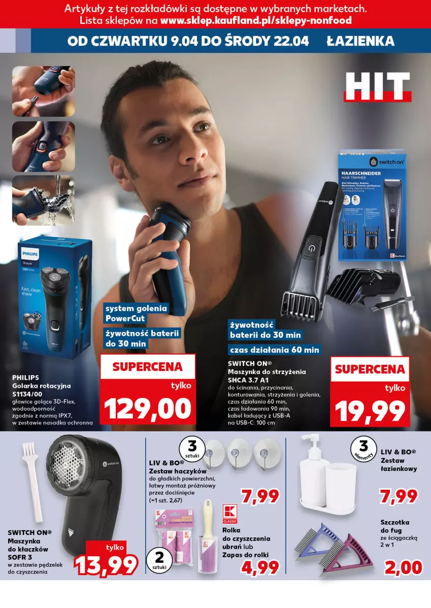 Gazetka promocyjna Kaufland - Kaufland - ważna 09.04 do 22.04.2026 - strona 8 - produkty: Golarka, Haczyk, Maszynka, Philips, Por, Rolki, Szczotka, Szynka