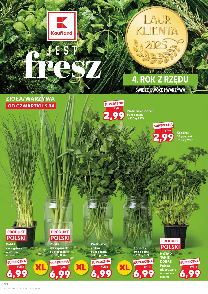 Gazetka promocyjna Kaufland - Gazetka tygodnia - ważna 09.04 do 15.04.2026 - strona 18 - produkty: Owoce, Pietruszka, Warzywa