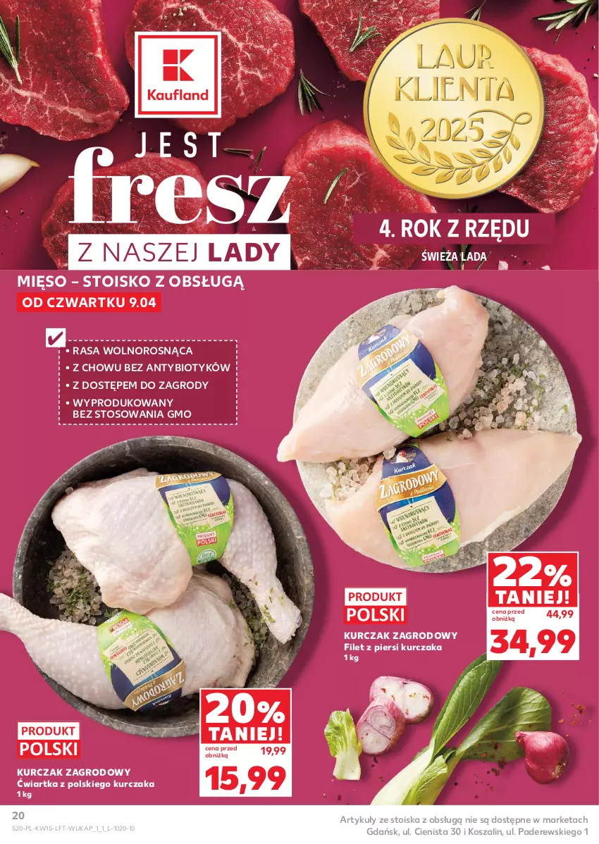 Gazetka promocyjna Kaufland - Gazetka tygodnia - ważna 09.04 do 15.04.2026 - strona 20 - produkty: Filet z piersi kurczaka, Kosz, Kurczak, Mięso, Szal