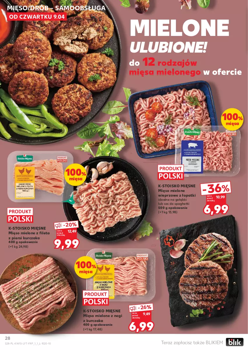 Gazetka promocyjna Kaufland - Gazetka tygodnia - ważna 09.04 do 15.04.2026 - strona 28 - produkty: Drób, Kurczak, Mięso, Mięso mielone, Sos, Spaghetti, Tera