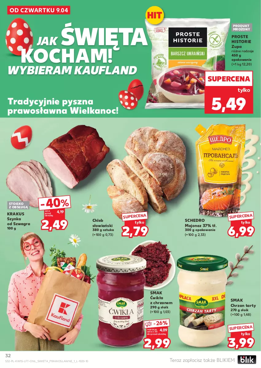 Gazetka promocyjna Kaufland - Gazetka tygodnia - ważna 09.04 do 15.04.2026 - strona 32 - produkty: Chleb, Chrzan, Gra, Koc, Krakus, Majonez, Szynka, Tera, Zupa
