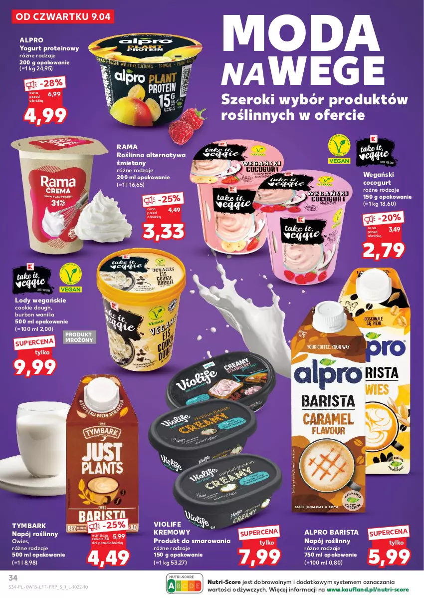 Gazetka promocyjna Kaufland - Gazetka tygodnia - ważna 09.04 do 15.04.2026 - strona 34 - produkty: Alpro, Lody, Moda, Napój, Napój roślinny, Rama, Tymbark