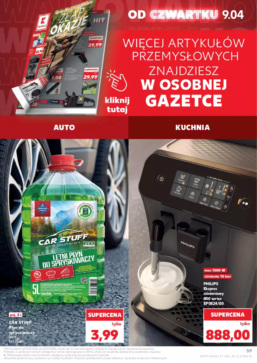 Gazetka promocyjna Kaufland - Gazetka tygodnia - ważna 09.04 do 15.04.2026 - strona 59 - produkty: Kuchnia, Philips, Płyn do spryskiwaczy, Ser