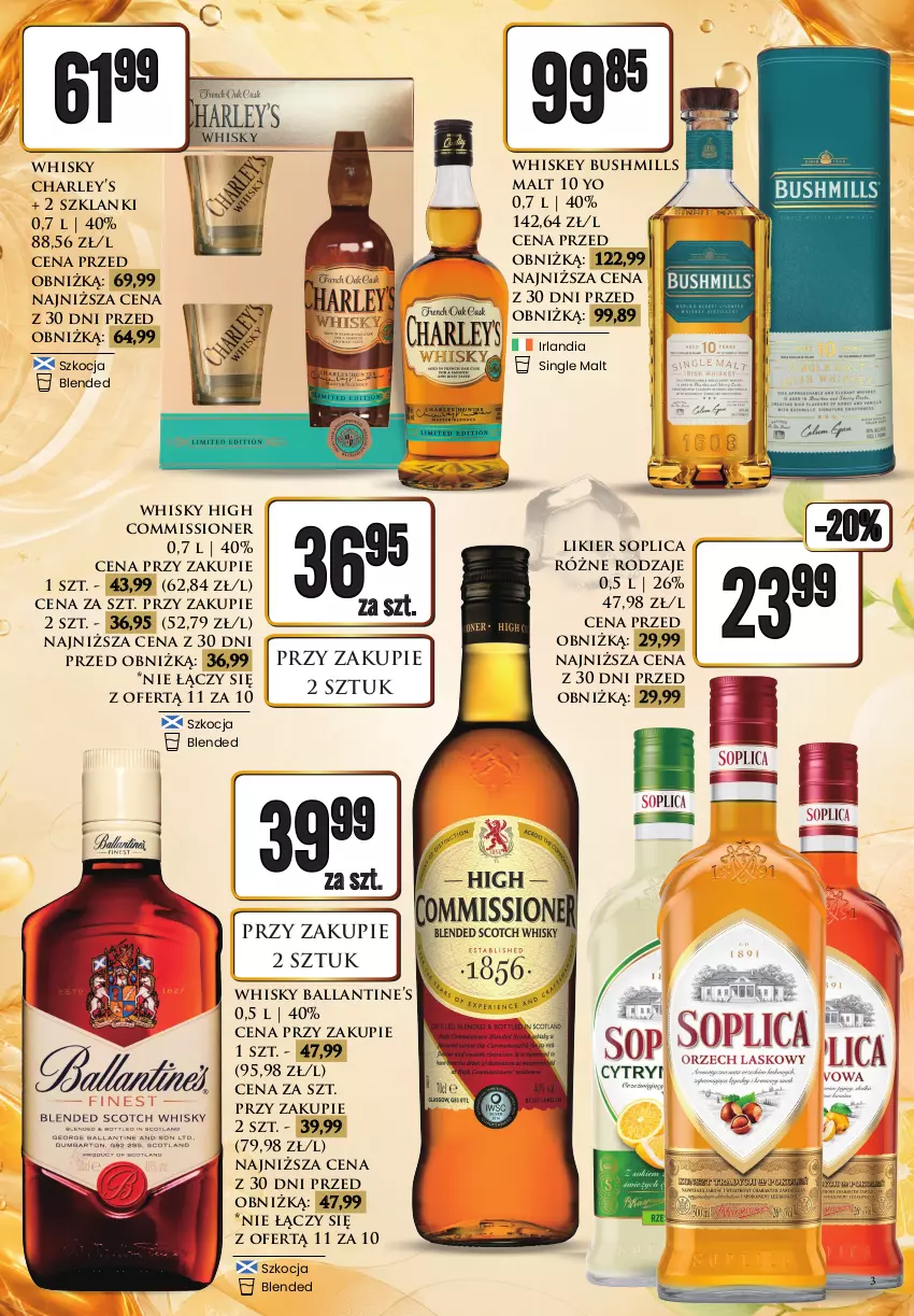 Gazetka promocyjna Dino - Katalog alkoholowy - czerwiec 2026ㅤ - ważna 19.06 do 20.06.2026 - strona 3 - produkty: Bushmills, Koc, Lanki, Likier, Soplica, Whiskey, Whisky