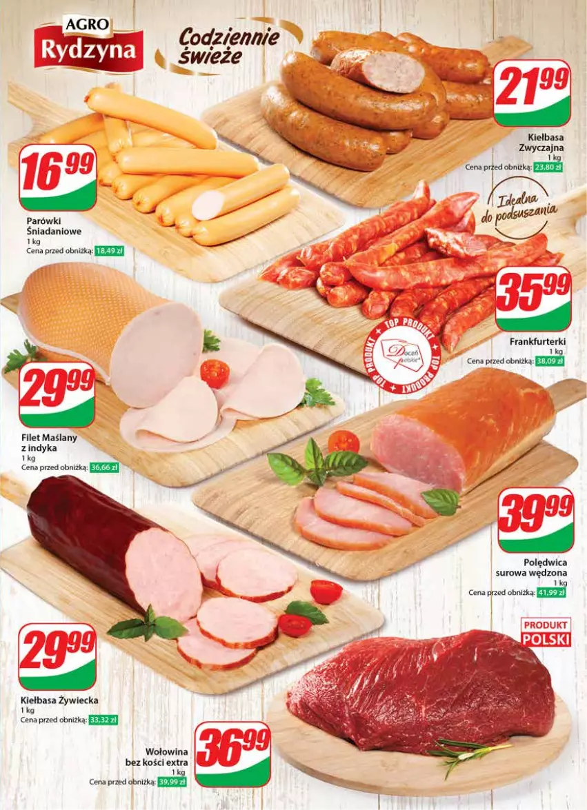 Gazetka promocyjna Dino - Gazetka 1 - ważna 03.01 do 09.01.2024 - strona 11 - produkty: Danio, Frankfurterki, Kiełbasa, Parówki, Polędwica, Wołowina