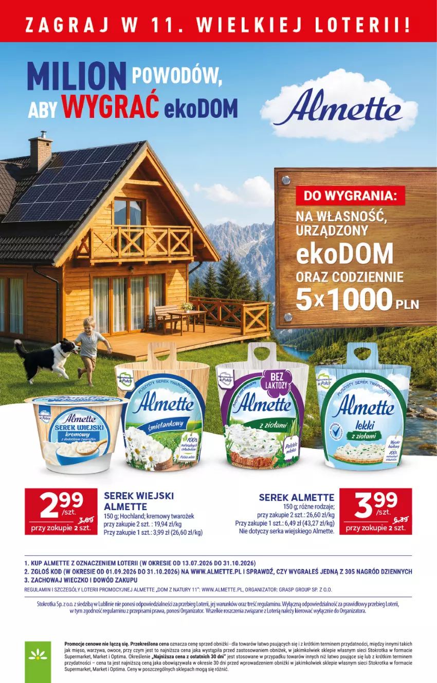 Gazetka promocyjna Stokrotka - Market - ważna 10.09 do 16.09.2026 - strona 14 - produkty: Almette, Gra, Hochland, Lion, Mięso, Optima, Owoce, Ser, Serek, Serek wiejski, Warzywa