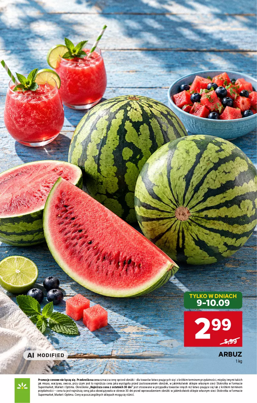 Gazetka promocyjna Stokrotka - Market - ważna 10.09 do 16.09.2026 - strona 2 - produkty: Arbuz, Mięso, Optima, Owoce, Warzywa