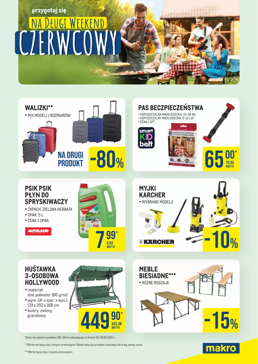 Gazetka promocyjna Makro - [Oferta specjalna] Długi weekend czerwcowy - ważna 01.06 do 05.06.2021 - strona 5 - produkty: Gra, Granat, Herbata, Huśtawka, Meble, Piec, Płyn do spryskiwaczy, Waga