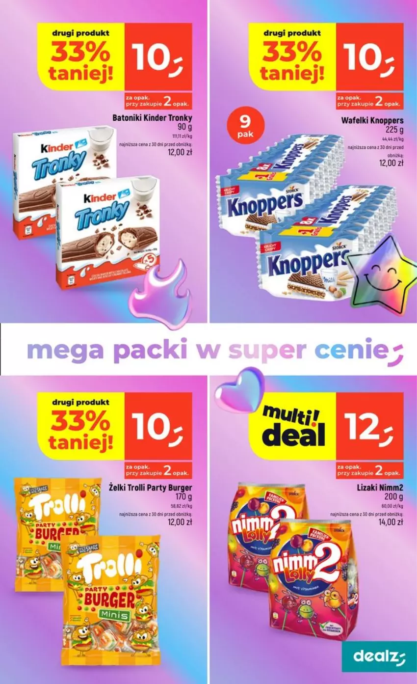 Gazetka promocyjna Dealz - NOWA GAZETKA - ważna 20.08 do 26.08.2026 - strona 15 - produkty: Baton, Burger, Fa, Kinder, Knoppers, LG, Lizaki, Nimm2, Tonik