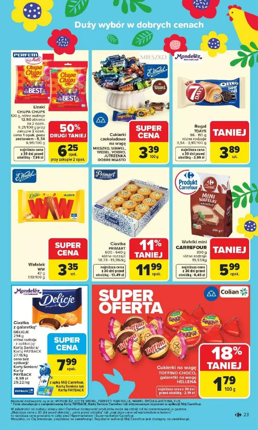 Gazetka promocyjna Carrefour - Gazetka Carrefour, Market od poniedziałku! - ważna 09.03 do 14.03.2026 - strona 25 - produkty: Chupa Chups, Ciastka, Cukier, Cukierki, Delicje, Gala, Jutrzenka, LG, Lizaki, Półka, Prima, Toffino, Wafelek, Wawel