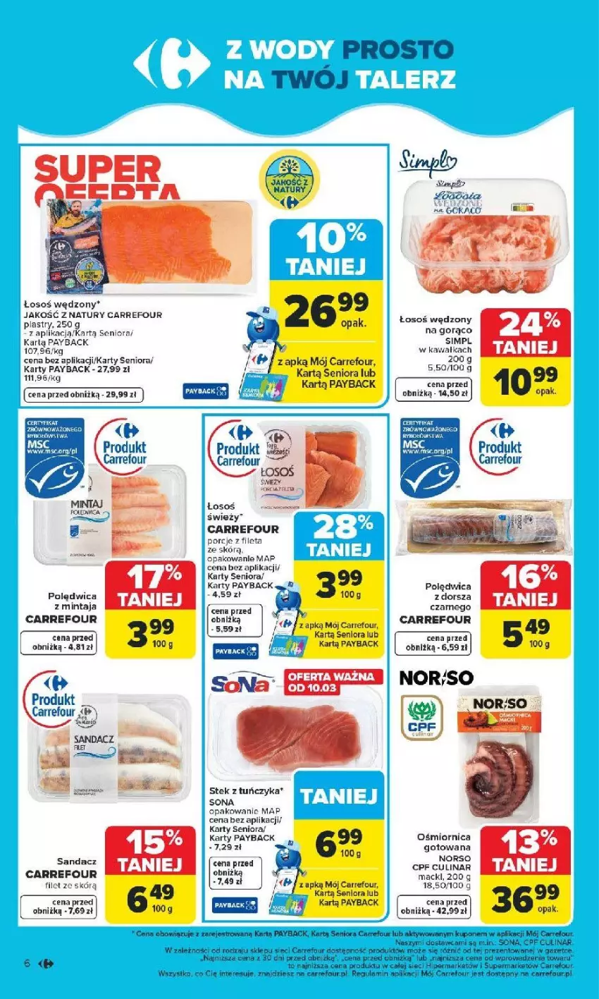 Gazetka promocyjna Carrefour - Gazetka Carrefour, Market od poniedziałku! - ważna 09.03 do 14.03.2026 - strona 8 - produkty: Dorsz, Gres, Kawa, Mintaj, Polędwica, Sandacz, Stek, Tuńczyk