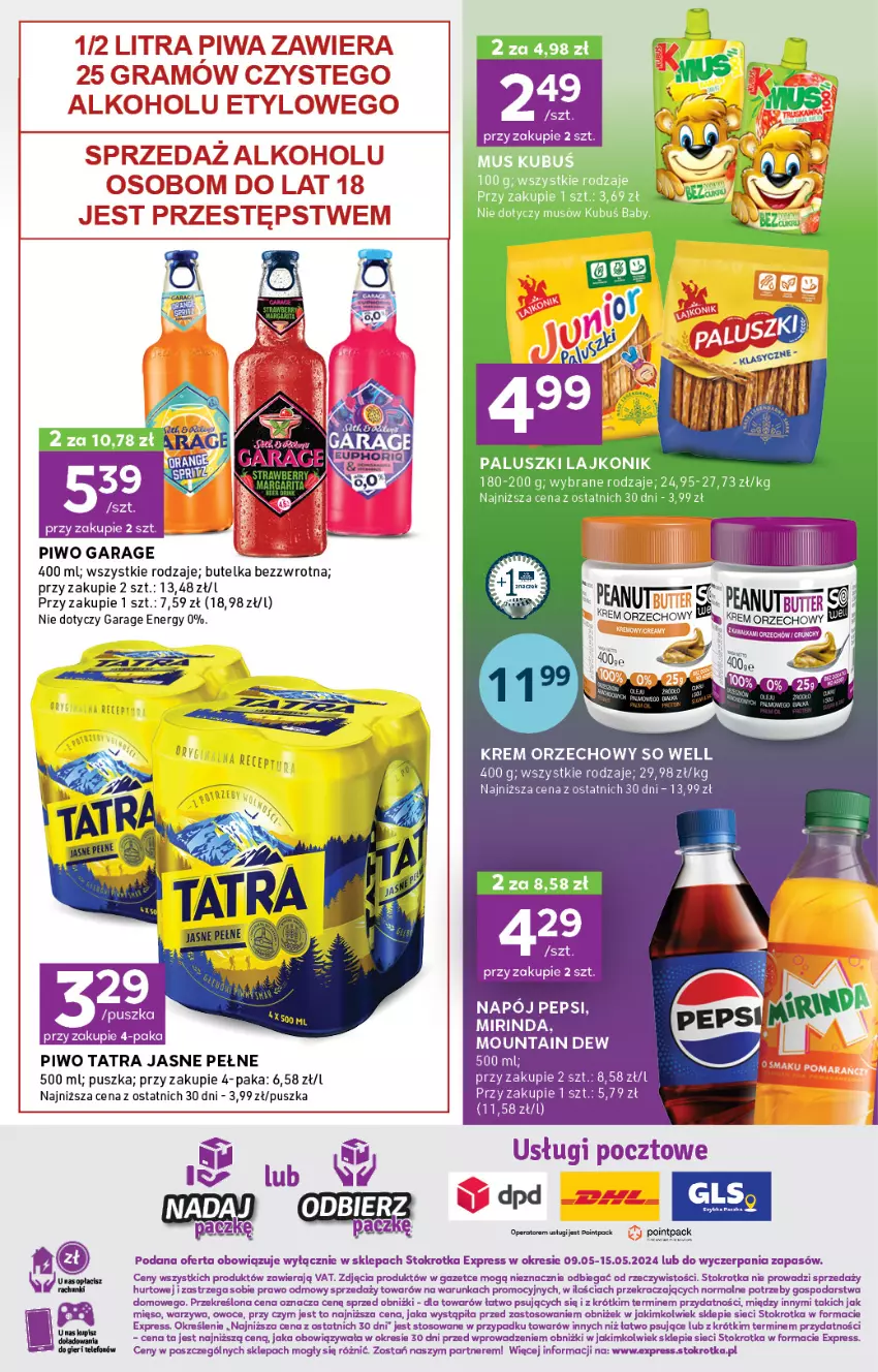 Gazetka promocyjna Stokrotka - Stokrotka Express - ważna 09.05 do 15.05.2024 - strona 3 - produkty: Gra, Krem orzechowy, Mirinda, Napój, Owoce, Pepsi, Piwa, Piwo, Tatra, Warzywa