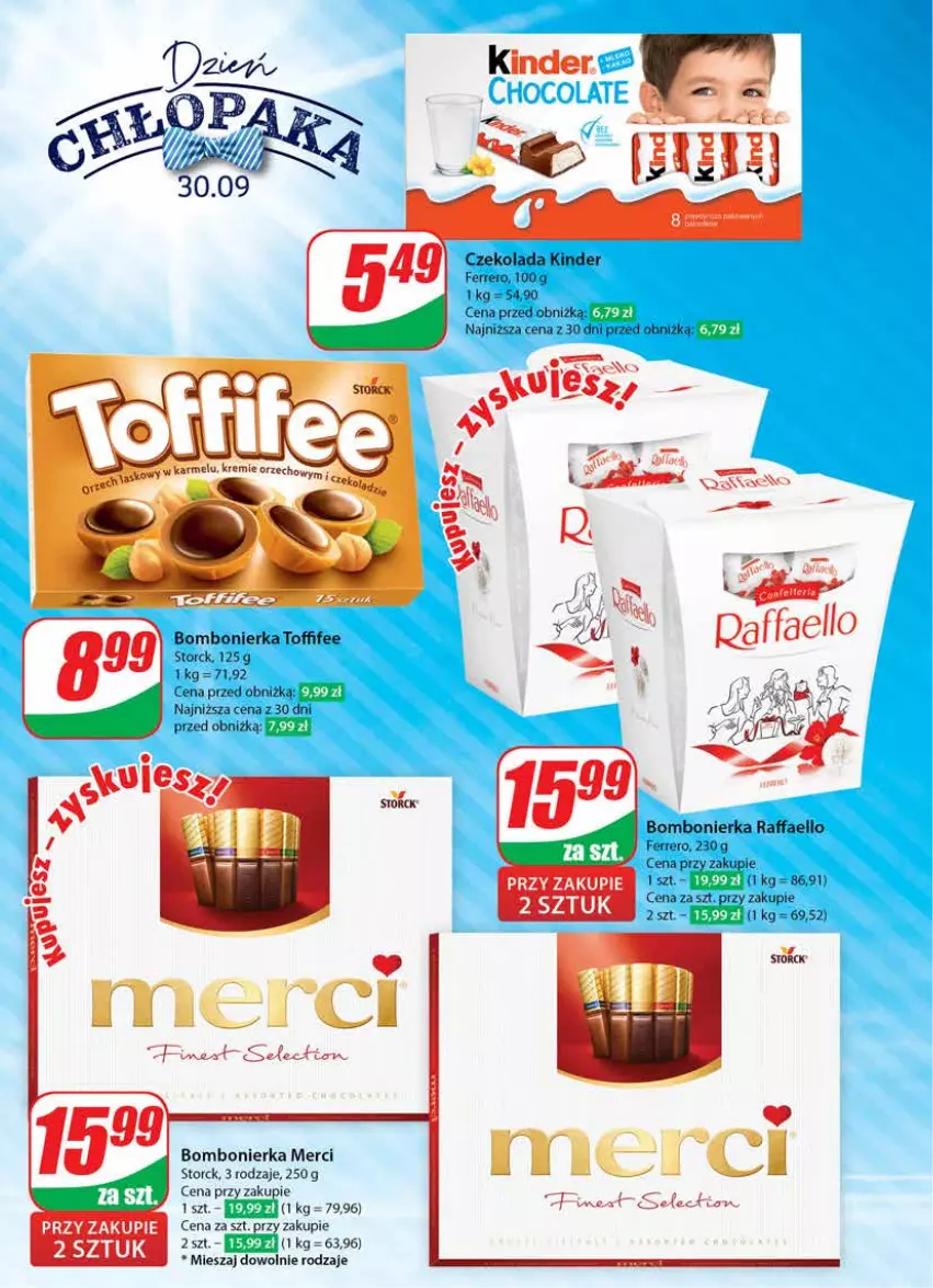 Gazetka promocyjna Dino - Gazetka 39 / 2024 - ważna 25.09 do 01.10.2024 - strona 50 - produkty: Czekolada, Fa, Ferrero, Kinder, Merci, Raffaello, Szal