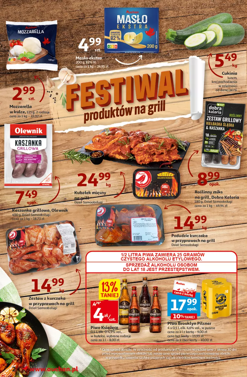 Gazetka promocyjna Auchan - Gazetka Wielkie majowe odkrycia cenowe część #4 Moje Auchan - ważna 18.05 do 27.05.2023 - strona 2 - produkty: Grill, Kasza, Kaszanka, Kurczak, Mozzarella, O nas, Olewnik