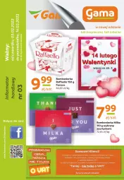Gazetka promocyjna Gama - Gazetka Gama - Gazetka - ważna od 03.02 do 03.02.2023 - strona 1 - produkty: Piec, O nas, Raffaello, Ferrero, Milka, Fa
