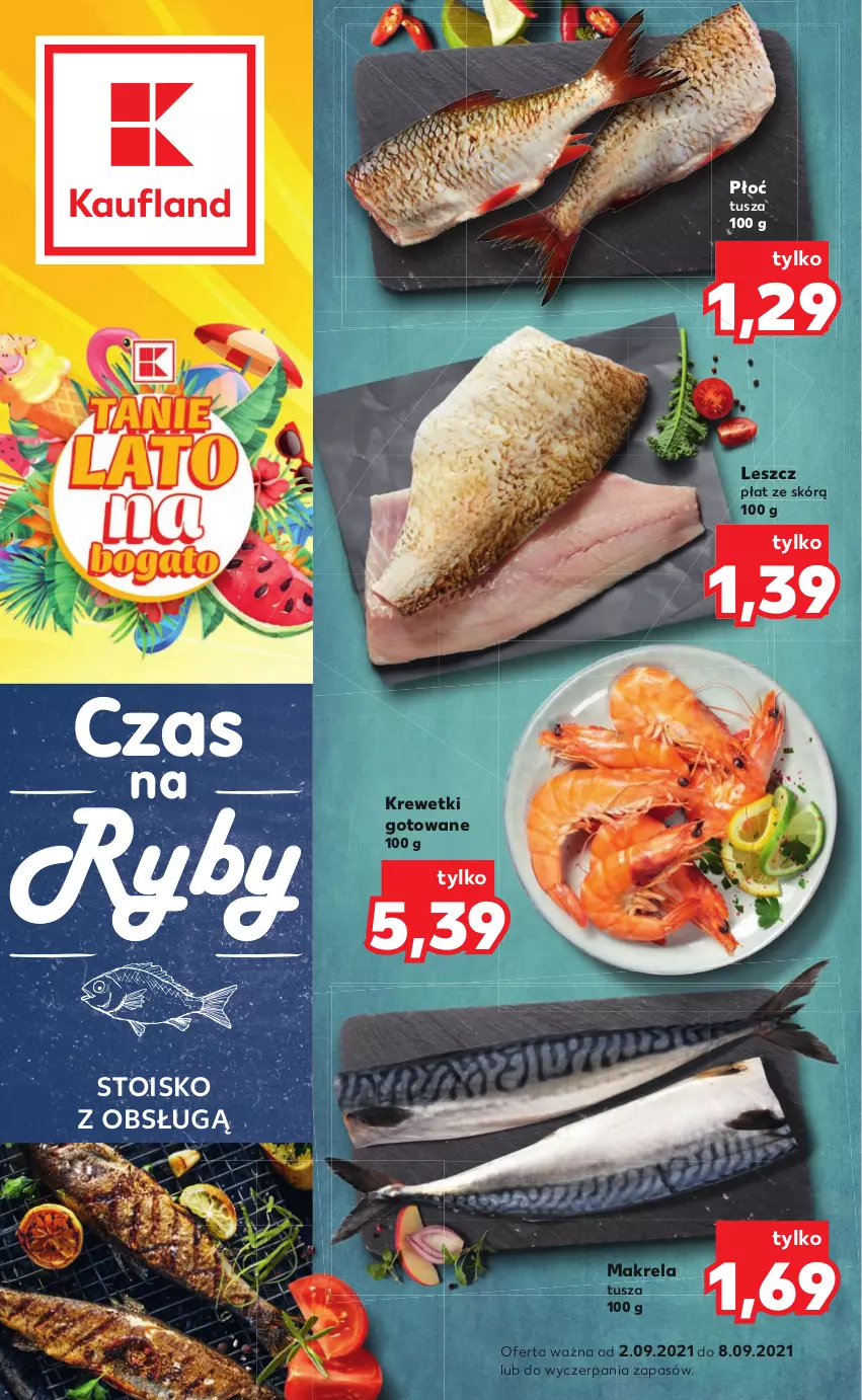 Gazetka promocyjna Kaufland - RYBY - ważna 02.09 do 08.09.2021 - strona 1 - produkty: Krewetki, Tusz