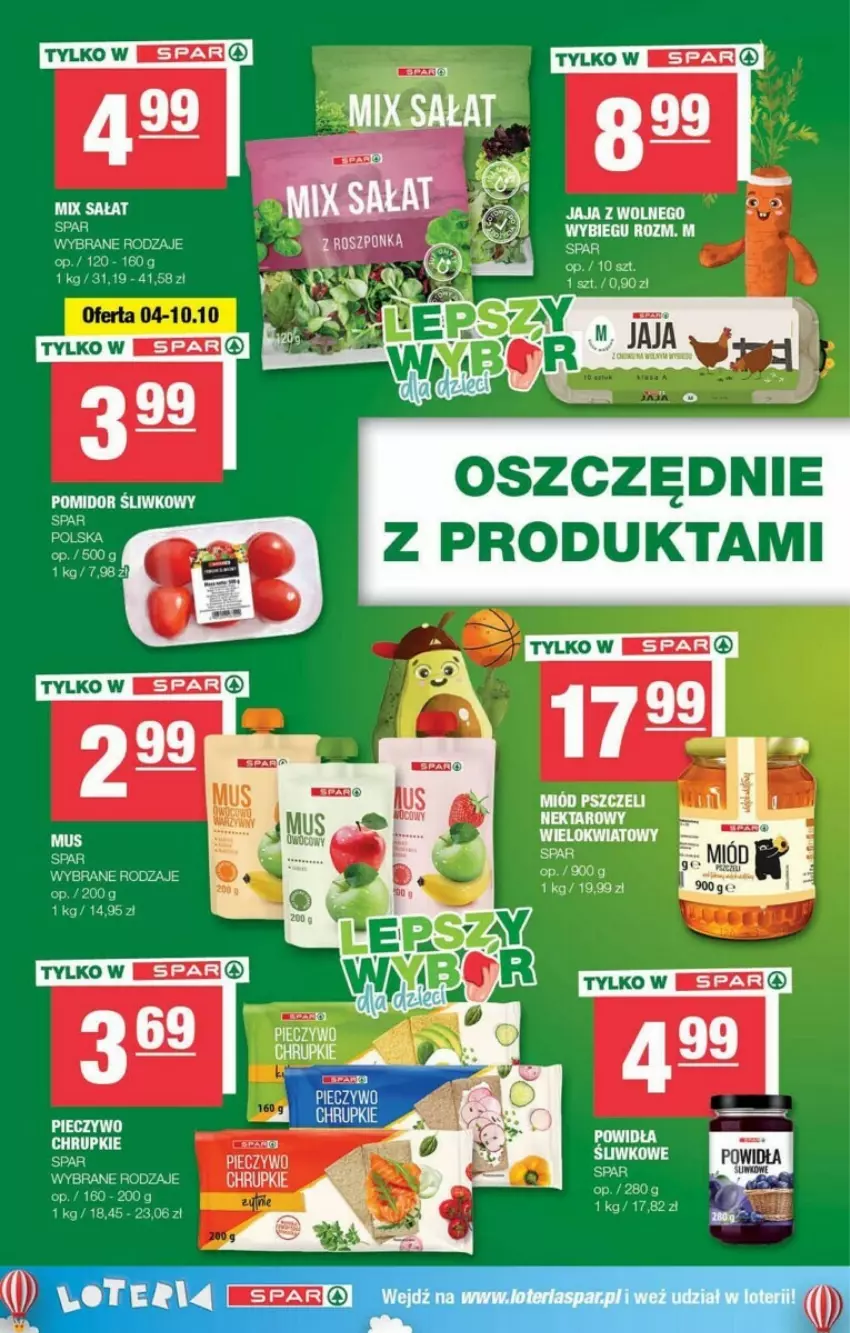 Gazetka promocyjna Delikatesy Centrum - ważna 04.10 do 15.10.2023 - strona 13 - produkty: Chrupki, Fa, Jaja, Mus, Piec, Pieczywo, Sałat