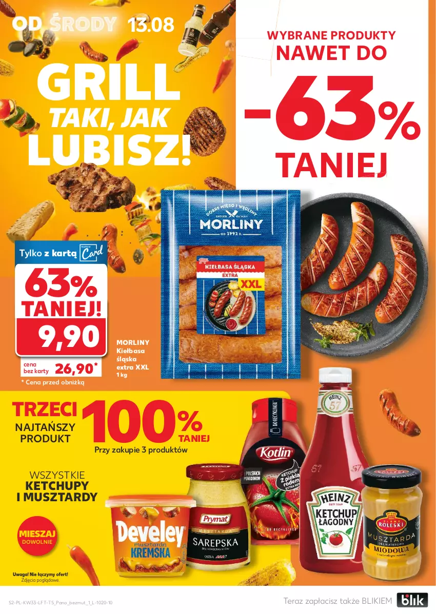 Gazetka promocyjna Kaufland - Gazetka tygodnia - ważna 13.08 do 20.08.2025 - strona 2 - produkty: Grill, Ketchup, Kiełbasa, Kiełbasa śląska, Morliny, Mus, Tera, Waga