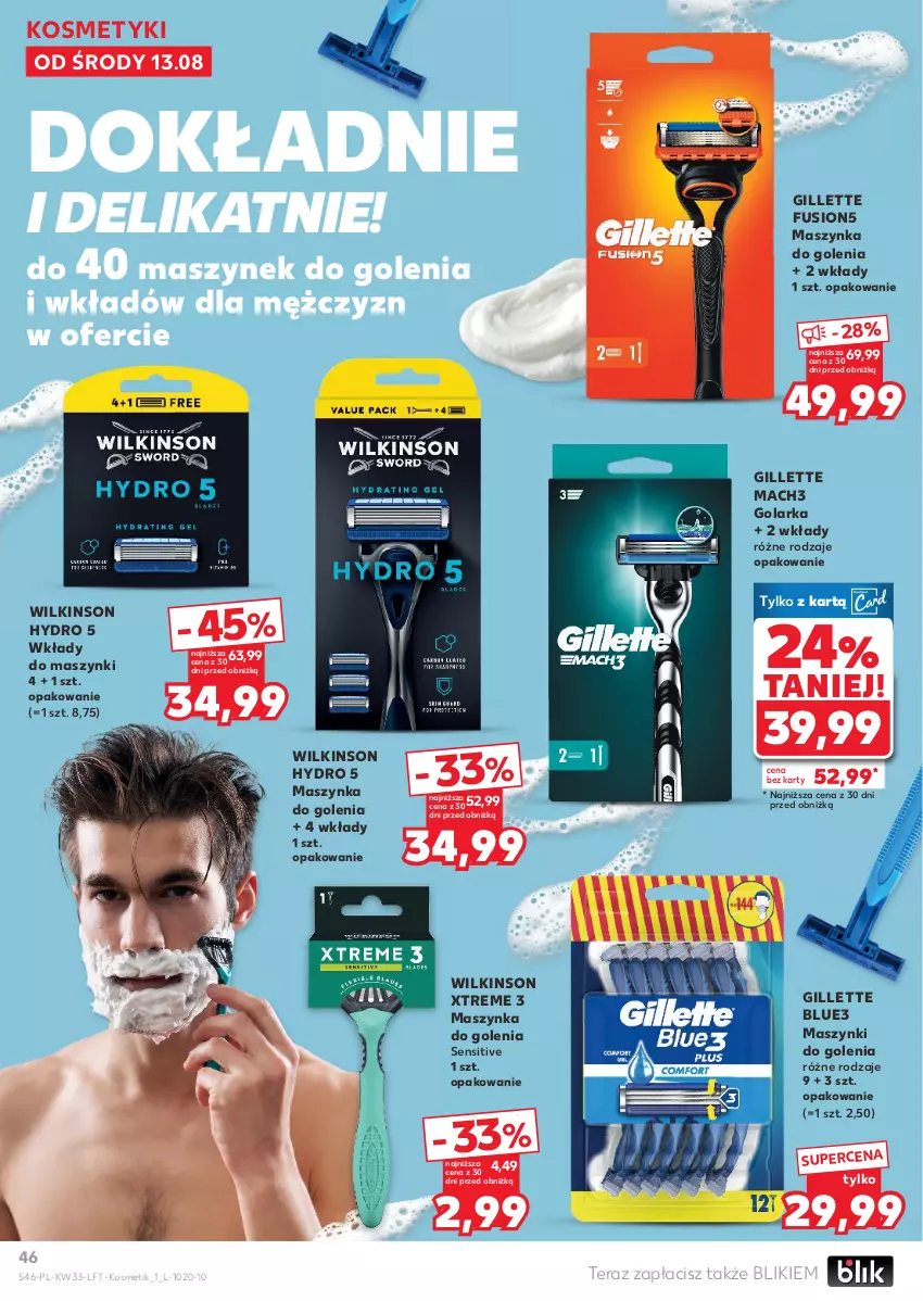Gazetka promocyjna Kaufland - Gazetka tygodnia - ważna 13.08 do 20.08.2025 - strona 46 - produkty: Fusion, Gillette, Golarka, Mach3, Maszynka, Maszynka do golenia, Szynka, Tera