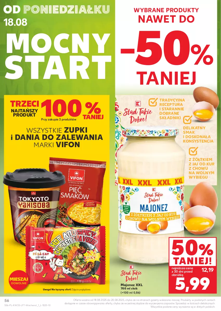 Gazetka promocyjna Kaufland - Gazetka tygodnia - ważna 13.08 do 20.08.2025 - strona 56 - produkty: Majonez, Waga