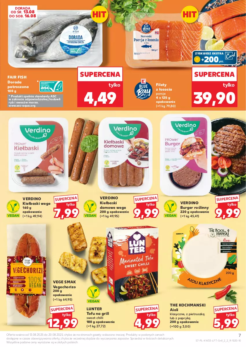 Gazetka promocyjna Kaufland - Gazetka tygodnia - ważna 13.08 do 20.08.2025 - strona 7 - produkty: Burger, Fa, Grill, Koc, Por, Sos, Tofu