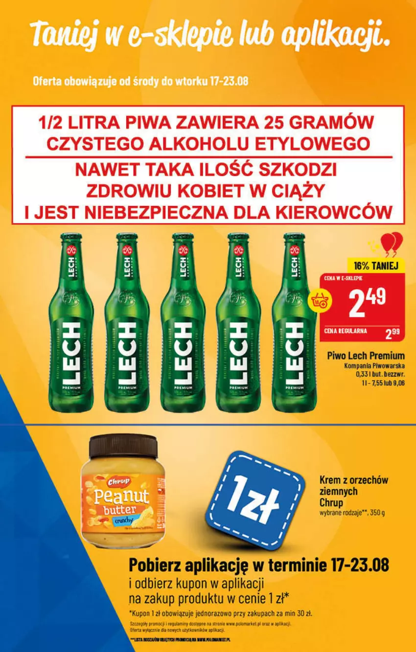 Gazetka promocyjna PoloMarket - Gazetka pomocyjna - ważna 17.08 do 23.08.2022 - strona 49 - produkty: Lech Premium, Piwo