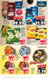 Gazetka promocyjna Kaufland - OFERTA TYGODNIA - Gazetka - ważna od 01.06 do 01.06.2021 - strona 33 - produkty: Tchibo, Kawa rozpuszczalna, Gra, Cukier, Kawa ziarnista, Rama, Toffino, Cukierki czekoladowe, Kawa, Herbata czarna, Wawel, Tchibo Barista, Lipton, Grześki, Prima, Galaretka, Cukierki, Herbata, Gala, Herbapol, Fa