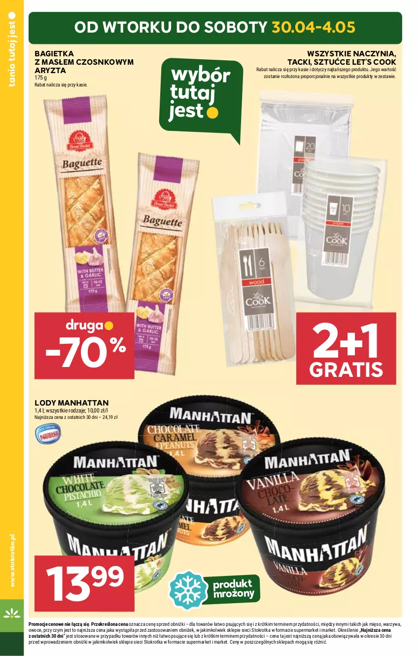 Gazetka promocyjna Stokrotka - Supermarket - ważna 30.04 do 08.05.2024 - strona 2 - produkty: Bagietka, Gra, Lody, Mięso, Owoce, Por, Warzywa