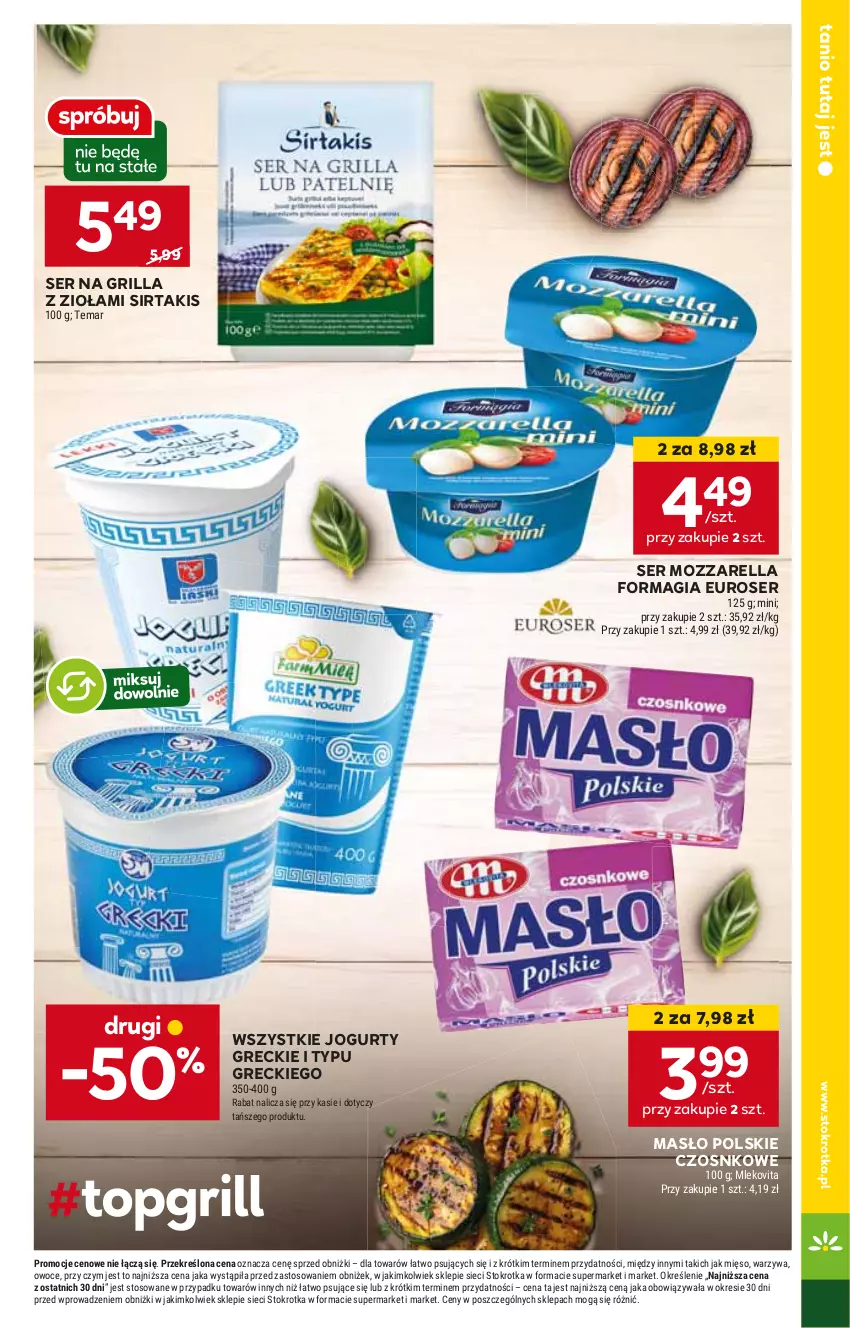 Gazetka promocyjna Stokrotka - Supermarket - ważna 30.04 do 08.05.2024 - strona 5 - produkty: Grill, Jogurt, Masło, Mozzarella, Ser