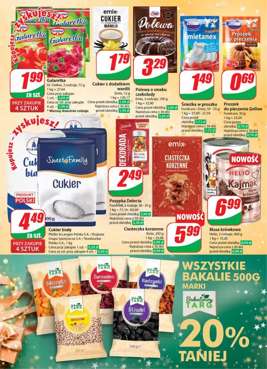 Gazetka promocyjna Dino - Gazetka 50 - ważna 13.12 do 19.12.2023 - strona 7 - produkty: Cukier, Delecta, Dr. Oetker, Gala, Galaretka, Helio, LG, Masa krówkowa