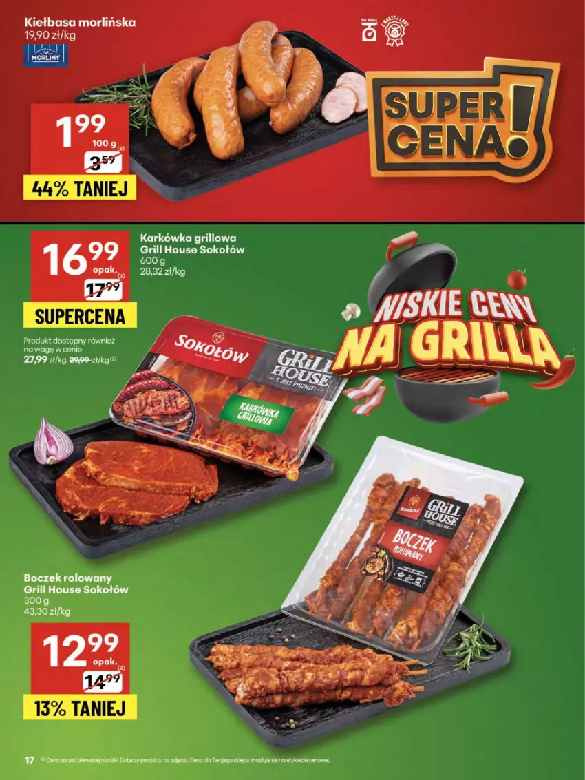 Gazetka promocyjna Delikatesy Centrum - Franczyza DC32 Czwartek - ważna 07.08 do 13.08.2025 - strona 17 - produkty: Grill, Kiełbasa, Sok, Sokołów