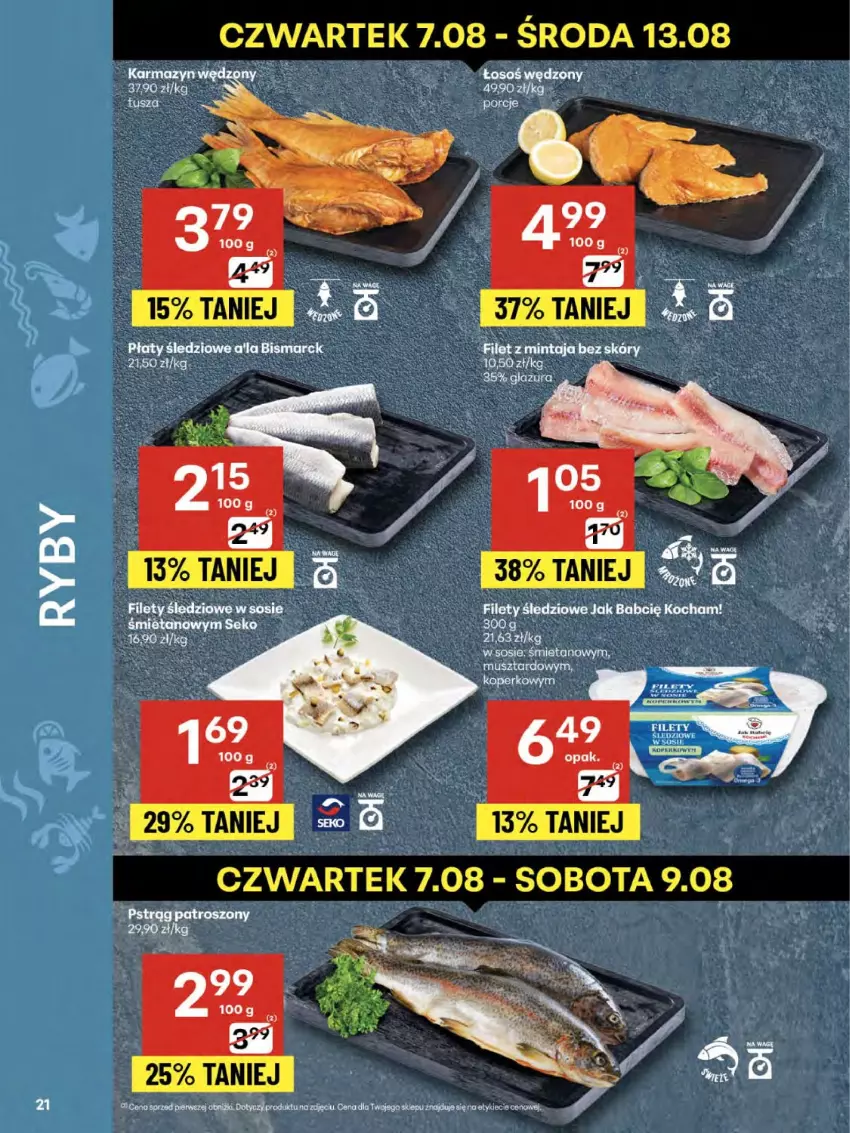 Gazetka promocyjna Delikatesy Centrum - Franczyza DC32 Czwartek - ważna 07.08 do 13.08.2025 - strona 21 - produkty: Glazura, Lazur, Mintaj, Mus, SEKO