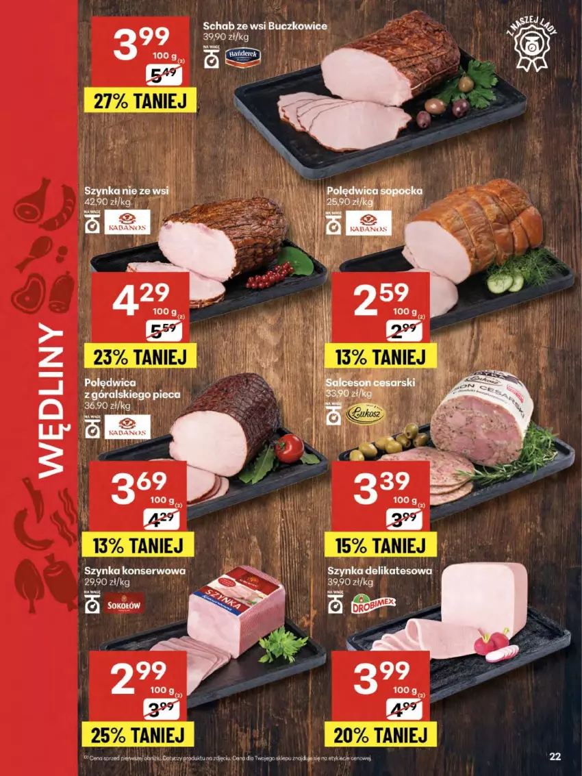Gazetka promocyjna Delikatesy Centrum - Franczyza DC32 Czwartek - ważna 07.08 do 13.08.2025 - strona 22 - produkty: Ser, Szynka, Szynka konserwowa