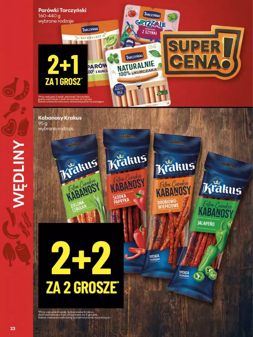 Gazetka promocyjna Delikatesy Centrum - Franczyza DC32 Czwartek - ważna 07.08 do 13.08.2025 - strona 23 - produkty: Kabanos, Krakus, Piwa, Tarczyński